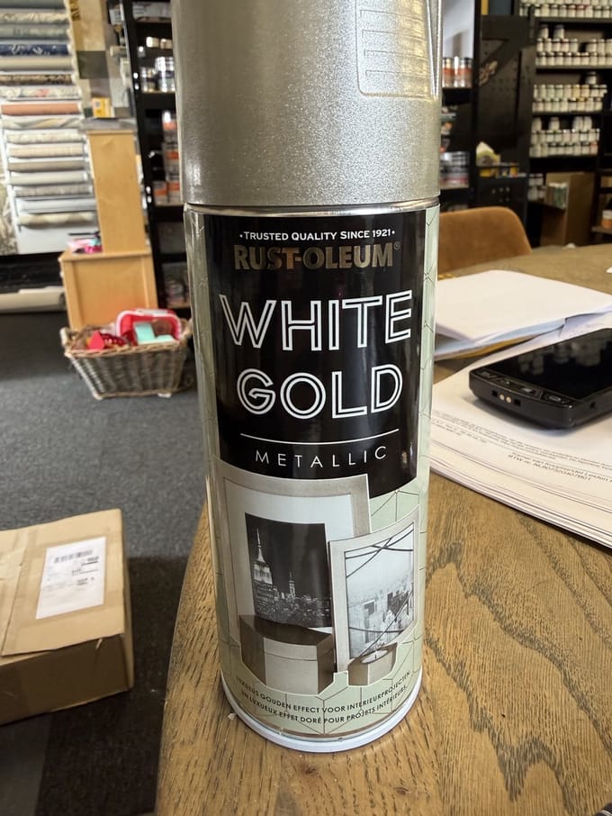 rust-oleum white gold metallic spray 400 ml