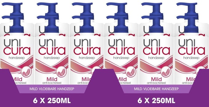 Unicura Handzeep Mild - Voordeelverpakking - 12 x 250 ml