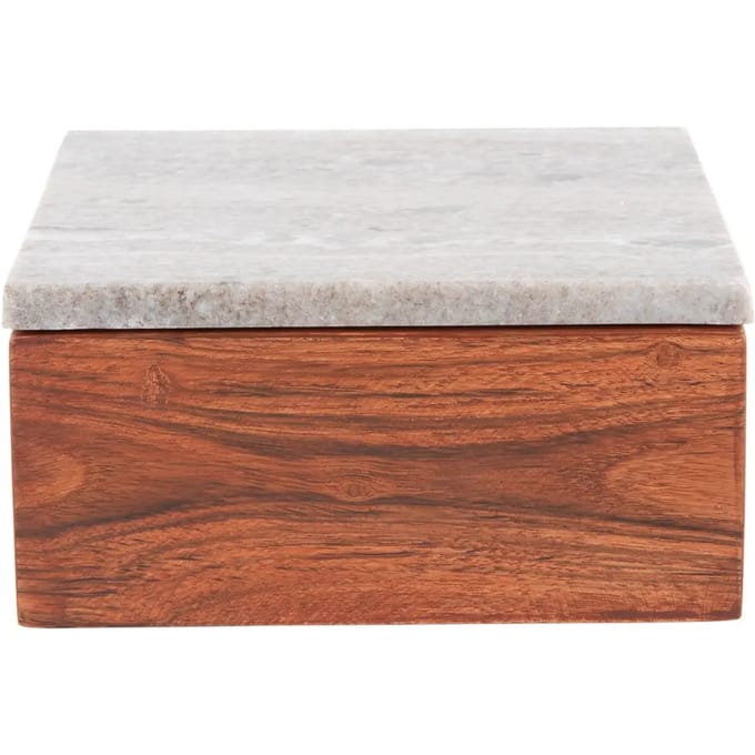 Present Time Woonaccessoire Storage Box Acacia - Bruin - 15x15x7.5cm - Scandinavisch