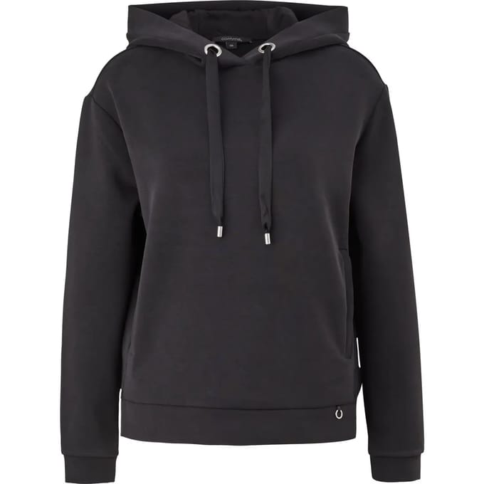 Dames hoodie van modal met splitzoom COMMA