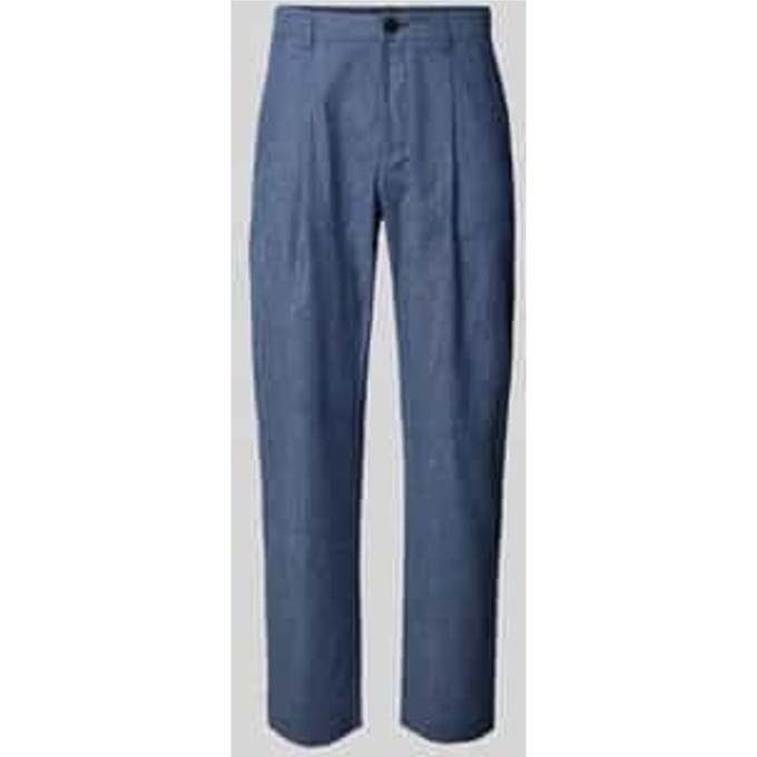Regular fit chino van mix van katoen en linnen model 'hart'