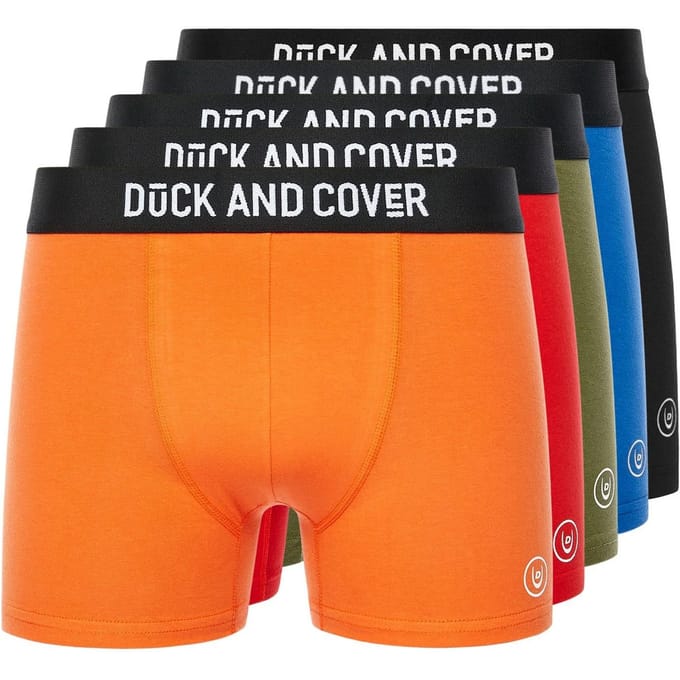 Duck and Cover Heren Thriller Boxershorts (Set van 5) (Veelkleurig)