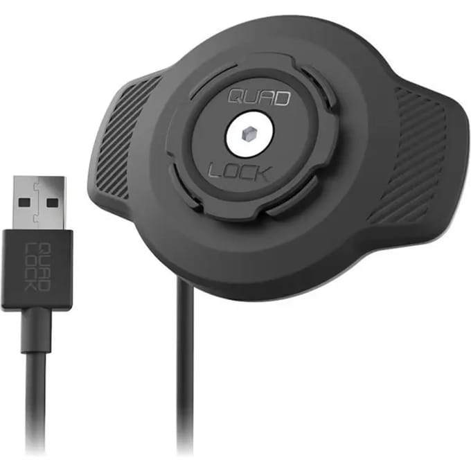 Quad Lock - Waterproof Wireless Charger V2 - draadloos lader motor - USB voeding