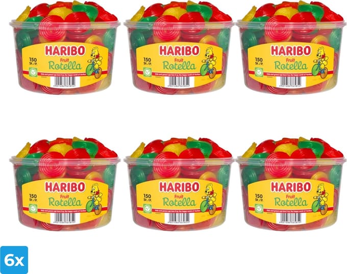 Haribo Fruit Rotella (6x 150 stuks)