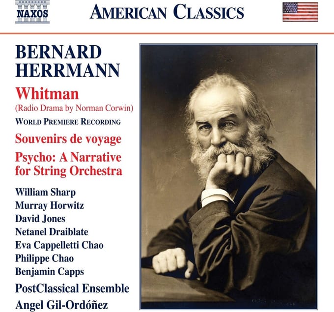 Angel Gil-Ordonez, William Sharp, Murray Horwitz, PostClassical Ensemble - Herrmann: Whitman - Souvenirs De Voyage - Psycho (CD)