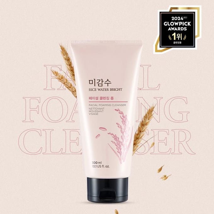 The Face Shop Rice Water Bright Schuimreiniger 300ml/600ml 300ml X 2 white
