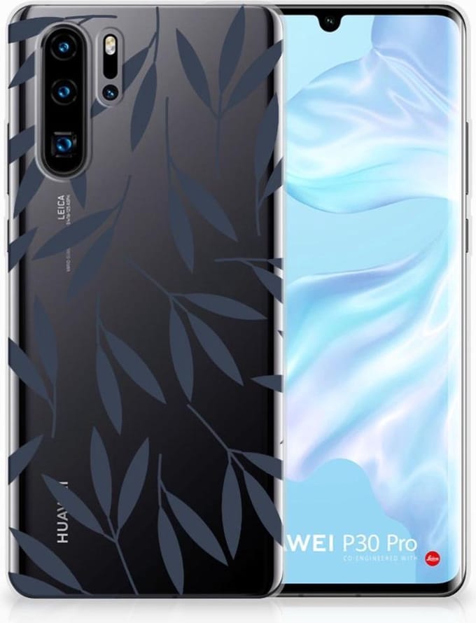 Huawei P30 Pro TPU Case Leaves Blue