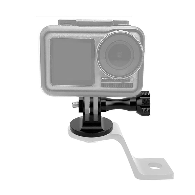 Adapter van aluminiumlegering voor actiecamera's, multifunctionele adapterbasis met 14 inch schroefbevestiging. zwart