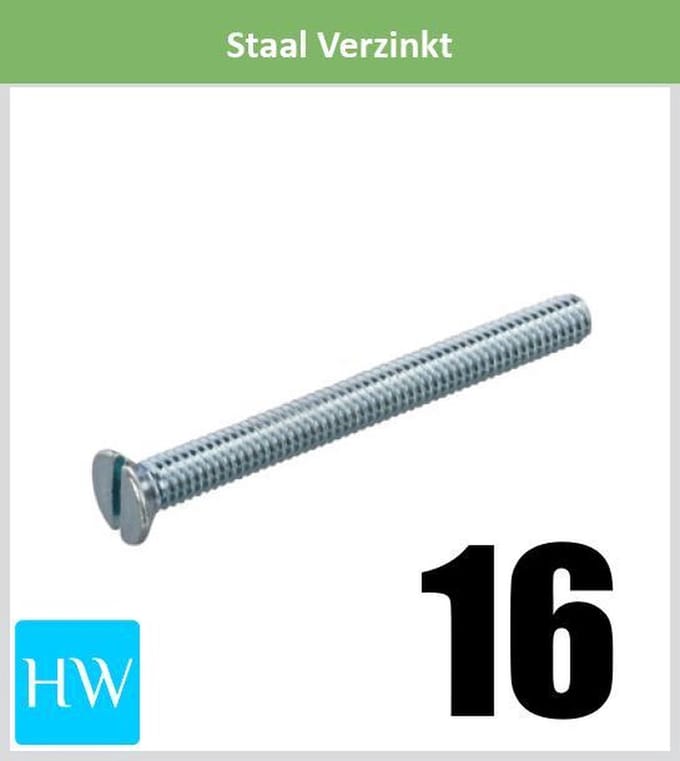 Metaalschroef M3 x 16mm (10 stuks)