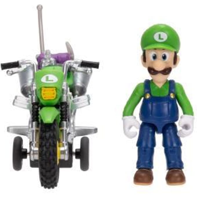 Super Mario Galaxy Film – 6 cm Figuur met motor met terugtrekmechanisme – Luigi