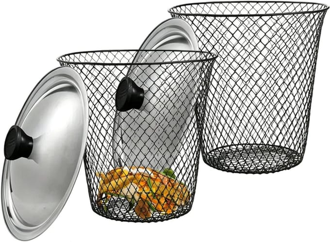 Wormencomposter - Compostbak - Afval Verwerken - Dubbele Kamer - 2 stuks - Zilver
