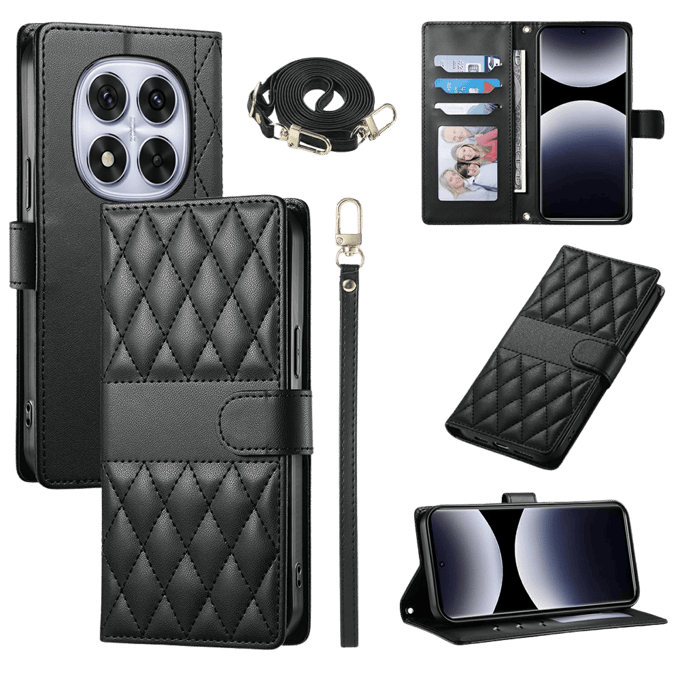 Comfycase Xiaomi Redmi Note 15 Pro Bookcase met Koord Zwart