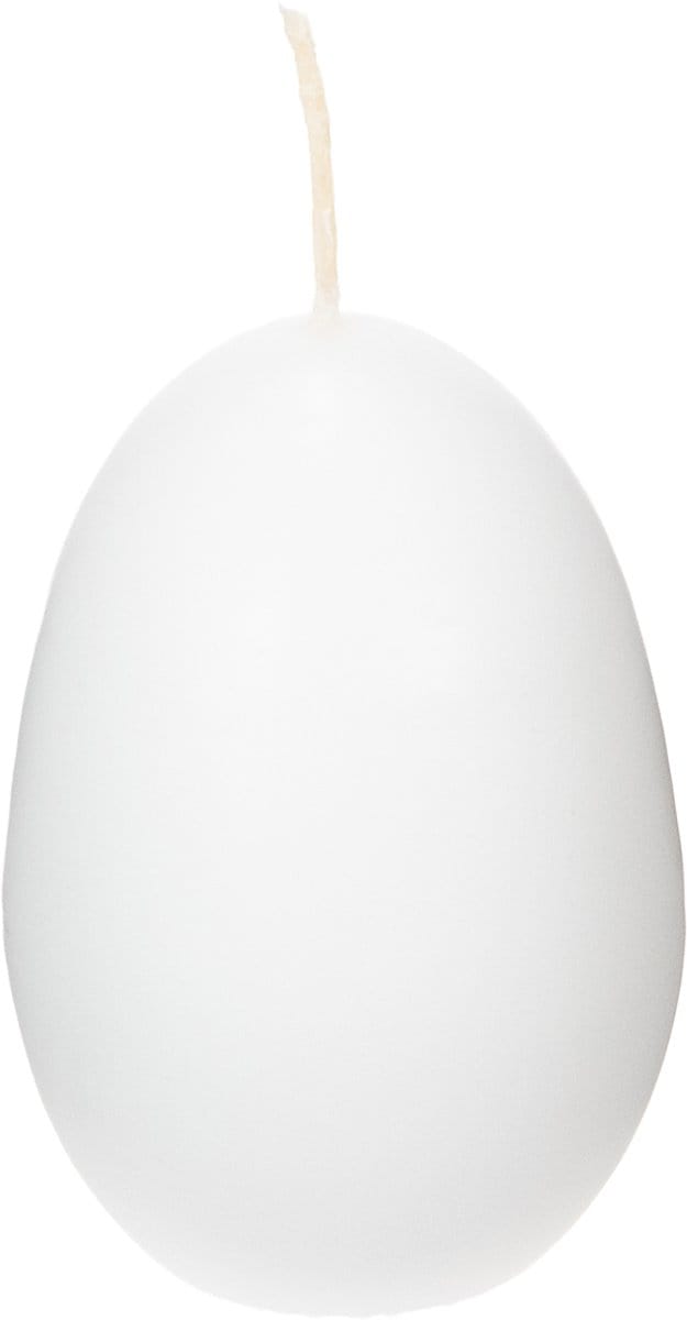 Paaskaarsen, eivormig, speciale paaskaarsen, wit, 9 cm, 6 stuks
