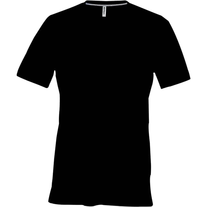Kariban T-shirt V-hals korte mouwen K357 - Black - XXL