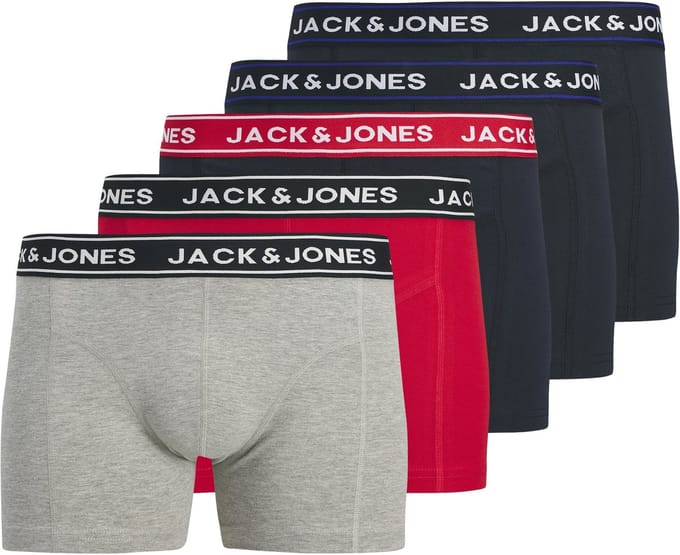 Jack & Jones heren 5P boxer trunks plus size hector solid multi