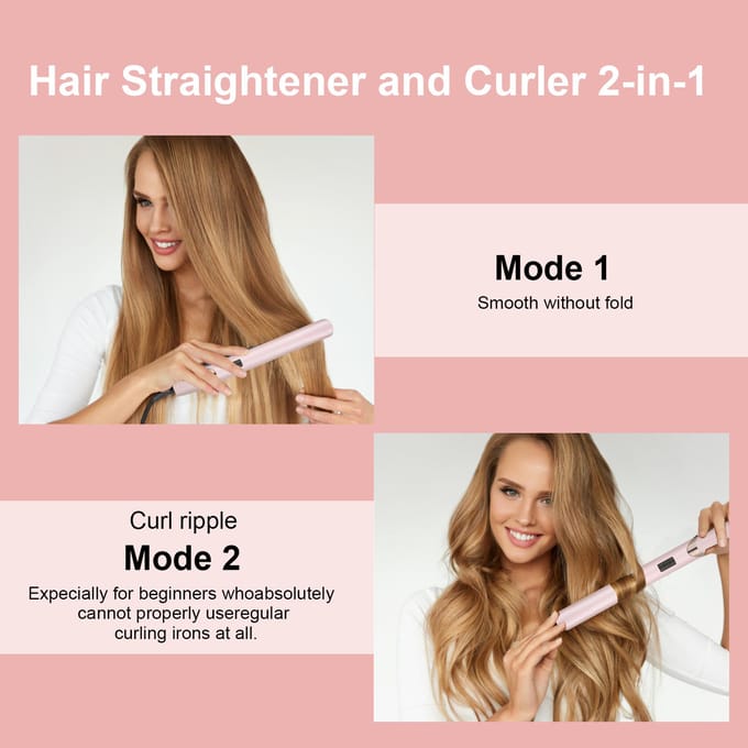 Stijltang en krultang Verstelbare temperatuur Draagbare stijltang Curling-stylingtool EU Plug