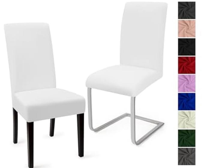Set van 2 Universele Eetstoelhoezen - Stretch En Moderne Stoelovertrekken Voor Eetkamer, Bruiloft en Feest