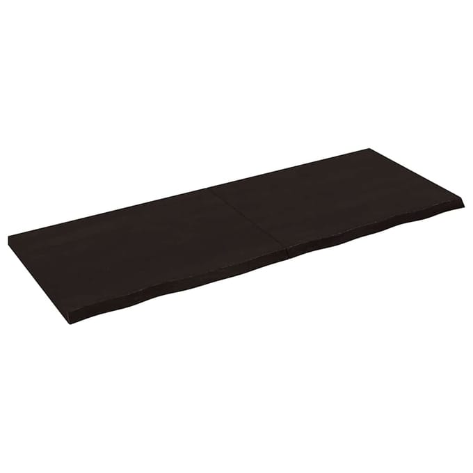 vidaXL - Tafelblad - 160x60x(2-4)cm - behandeld - eikenhout - donkerbruin