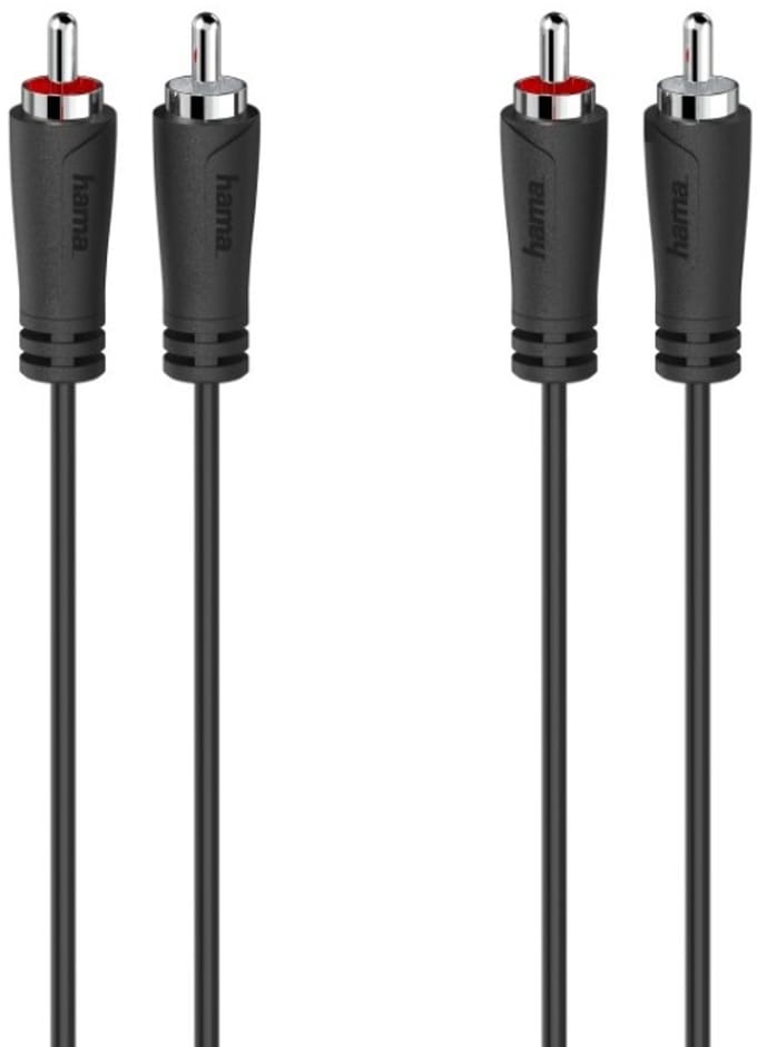 2 x RCA Cable Hama 00205258 3 m Black