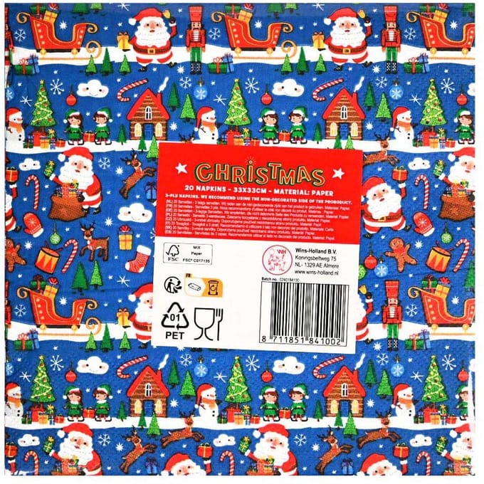 Wins Holland Christmas Napkins - 20 pcs.