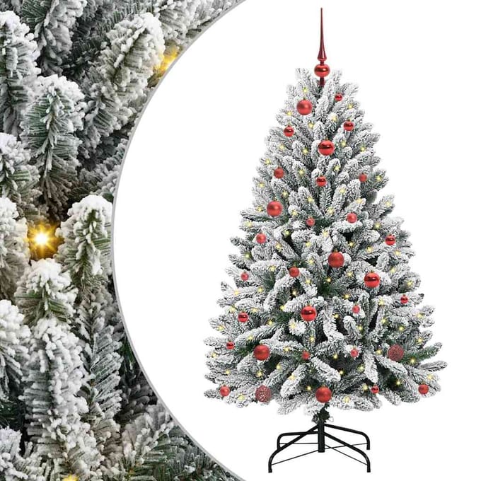 vidaXL - Kunstkerstboom - 150 - cm - 150 - LED's - Warmwit - PVC - en - Staal