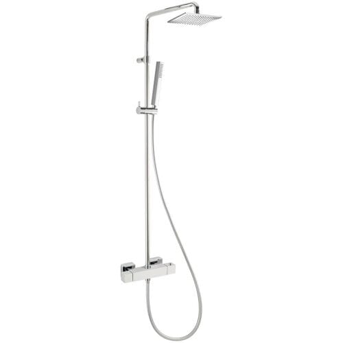 Herzbach NEO CASTELL shower column with surface-mounted shower thermostat, angular 30 cm 11.988930.1.01