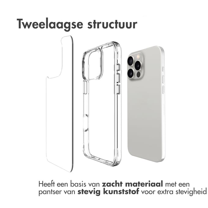 imoshion Hoesje - Geschikt voor Apple iPhone 16 Pro Max - Case - Transparant