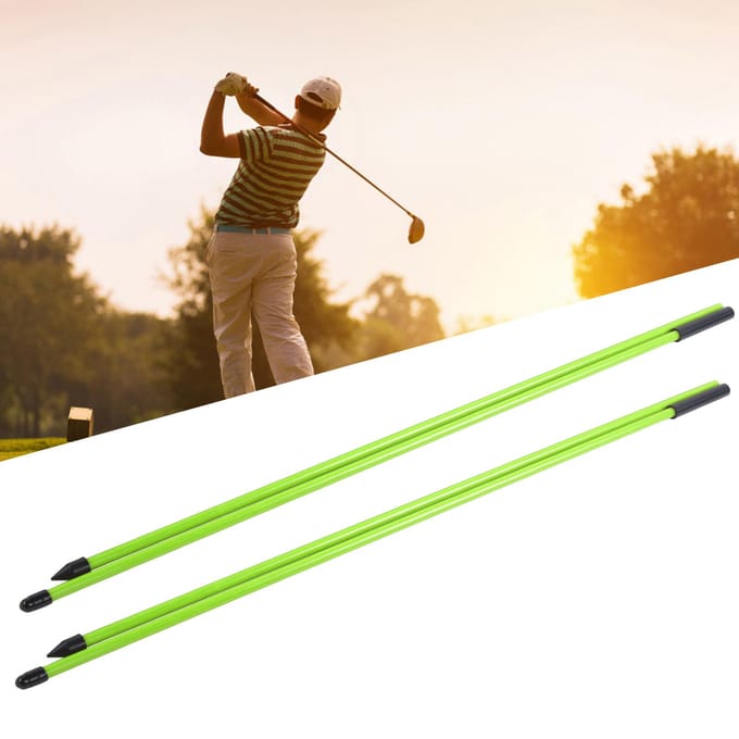 Bâtons d'alignement de golf en fibre de verre, 2 sections, pliables, indicateur de direction, AidGreen