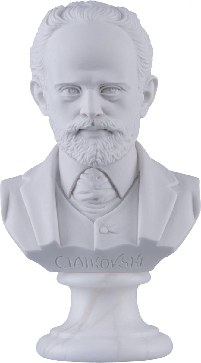 Music Gifts - Albast borstbeeld Tsjaikovski - 22 cm