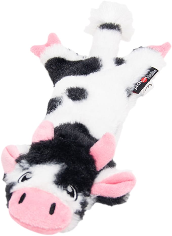 Jack and Vanilla Flatties Knuffel-Koe met pieper 30cm