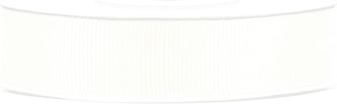 Partydeco - Satijn lint Grosgrain Ivoor 15 mm