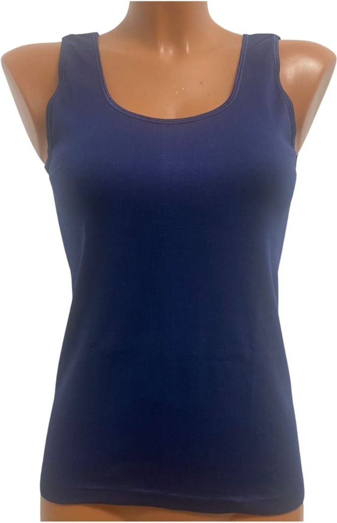 2 Pack Top kwaliteit dames hemd - 100% katoen - Marineblauw - Maat XL/XXL