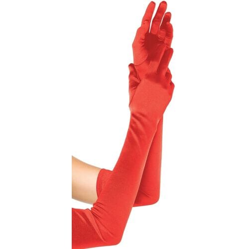 Leg Avenue - Lange Velvet Handschoenen