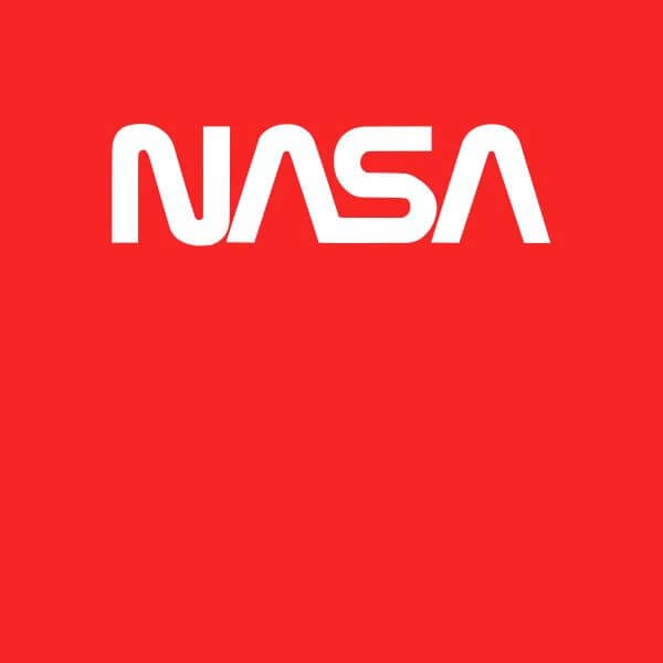 NASA Worm Logotype Dames T-shirt - Rood - L