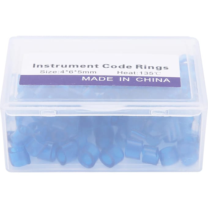 100 stuks Tandheelkundige Code Ringen Orthodontische Siliconen Tandheelkundige Kleurcode Ringen Accessoire BenodigdhedenBlauw blauw