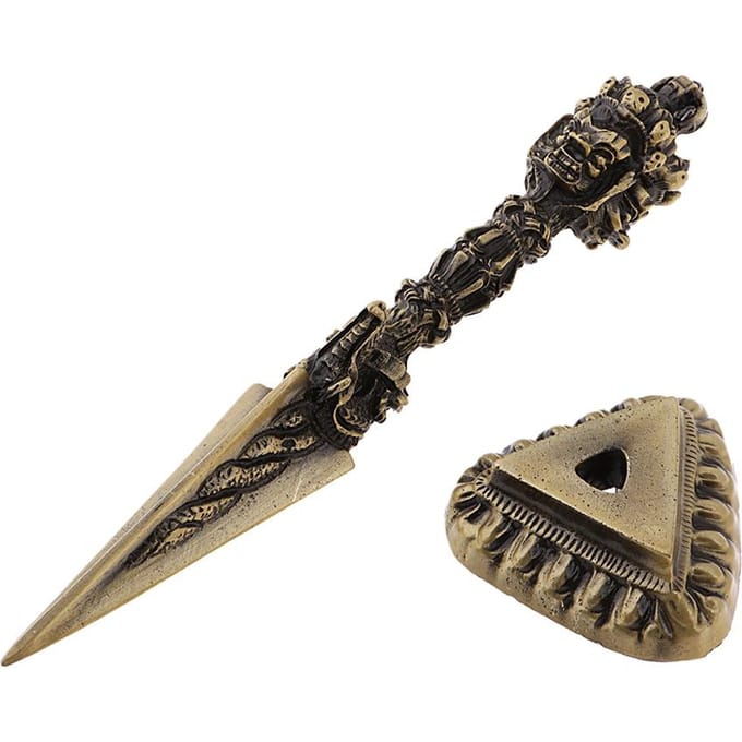 Tibetaans Boeddhisme Dorje Vajra Phurba Amulet Handgemaakte Nepal Collectibles as described koper