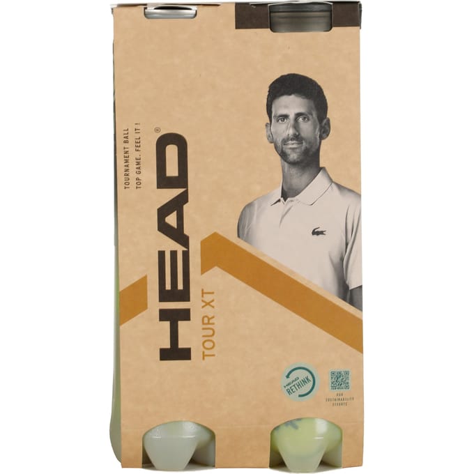 Head 2x4B Tour XT Tennisballen Geel