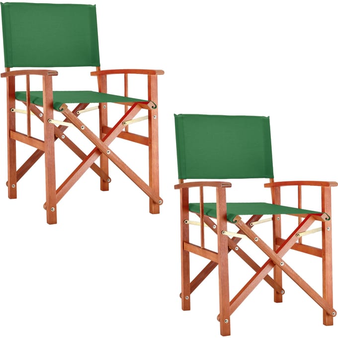Regiestoel Cannes Set van 2 Groen Eucalyptus FSC®-gecertificeerd