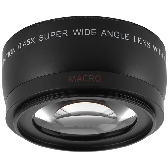0.45X Camera Groothoek en Macro Lens Extra Lens voor Camera Lens met Filterdiameter van black