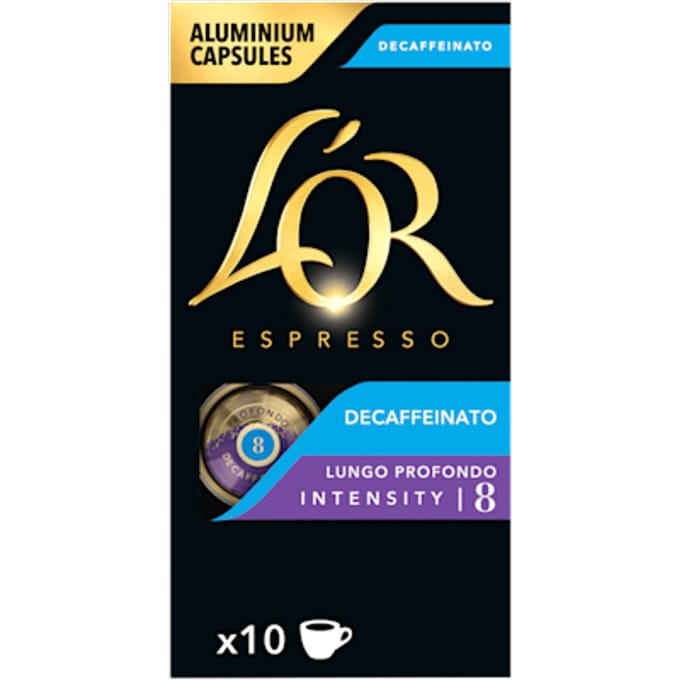 Espresso capsules lungo profondo decaf