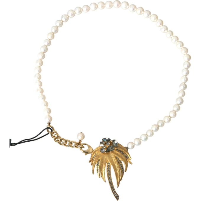 Gouden Messing Kristal Parels Boom Hanger Ketting