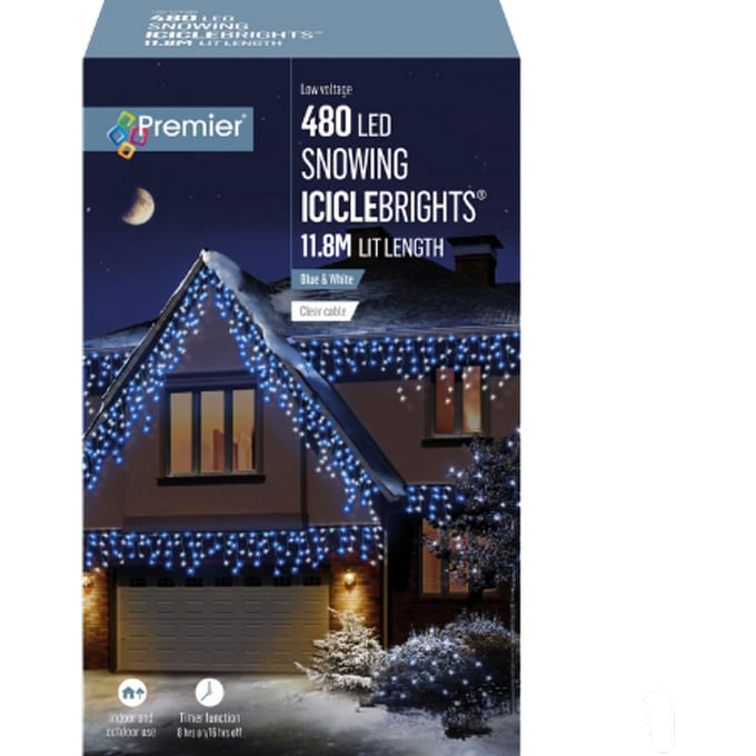 Premier 480 LED Lichtketting Sneeuwvlok - 11 8m
