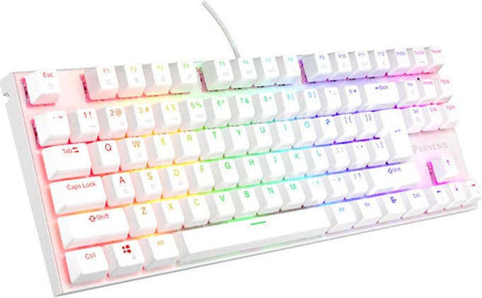 Genesis - NKG-2063 - THOR 303 TKL - Gaming Toetsenbord - Wit - RGB - Peach switch