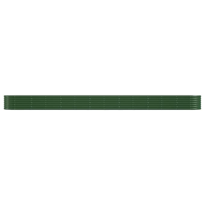 vidaXL - Plantenbak - 512x80x36 - cm - gegalvaniseerd - staal - groen
