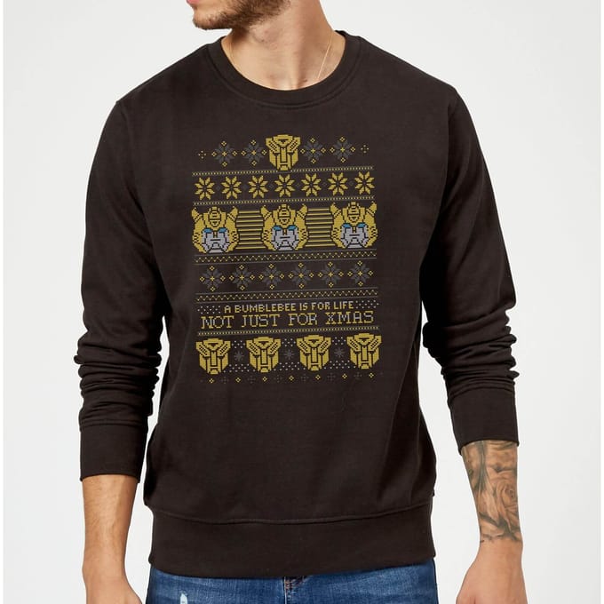 Bumblebee Classic Ugly Knit Christmas Jumper - Black - S