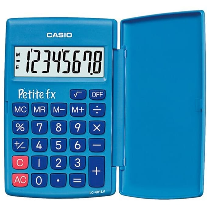 Rekenmachine Casio basisschool blauw