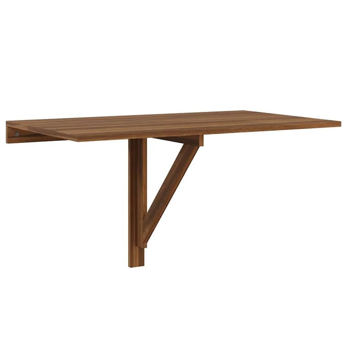 Wandmontage Klaptafel Bruin Eikenlook 100 x 60 x 56 cm Bewerkt Hout