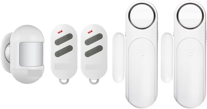Draadloos Alarm Systeem - Deur Sensor - Huis Beveiliging - 120dB Luide Sirene - 300ft Bereik - Wit