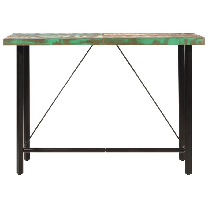 vidaXL - Bartafel - 150x70x107 - cm - massief - gerecycled - hout - en - ijzer