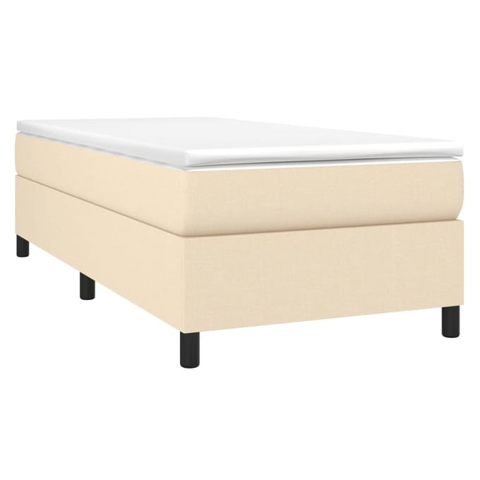 vidaXL - Boxspring - bed - 80x200 - cm - stof - crèmekleurig